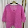 Sweter kid moher premium róż