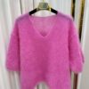 Sweter kid moher premium róż - obrazek 3
